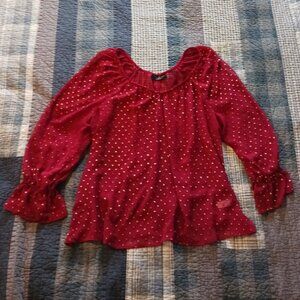 Lane Bryant Clip Dot Sheer Top Size 18/20